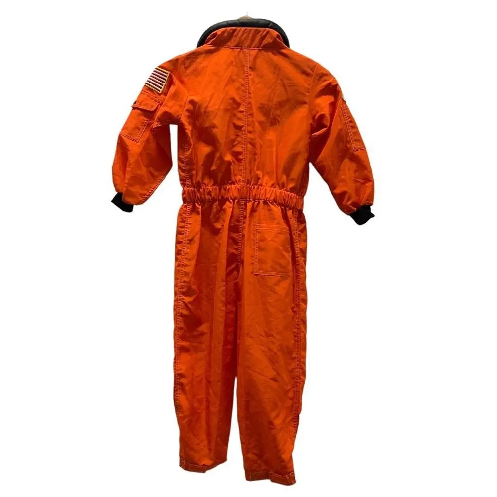NASA Kids Orange Astronaut Costume Jumpsuit